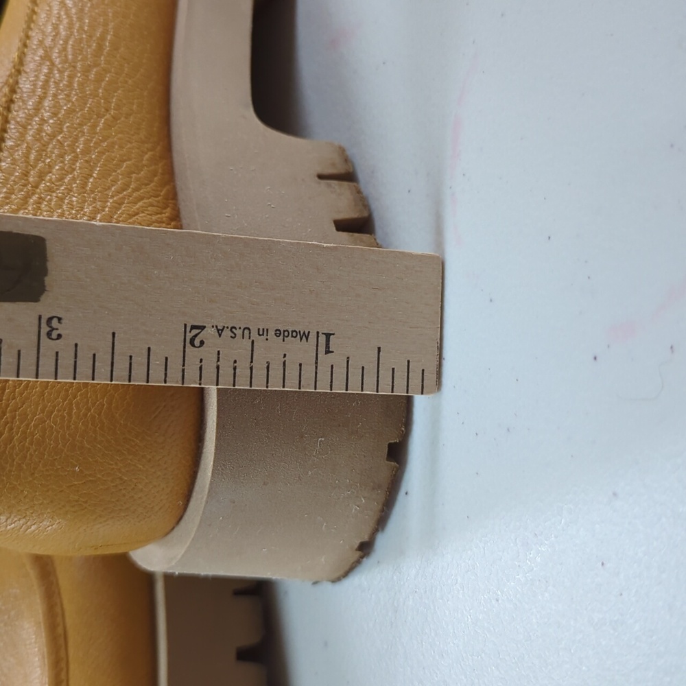 Bruno Premi, Anthropologie, mustard yellow lug loafers. Size 38 - Picture 10 of 11